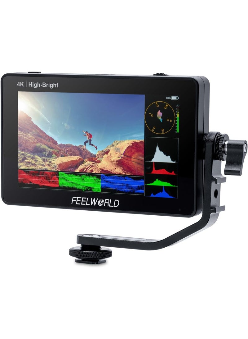 FEELWORLD F6 PLUSX 5.5 Inch 1600nit High Bright DSLR Camera Field Touch Screen Monitor with Waveform HDR 3D Lut Small Full HD 1920x1080 IPS Video Peaking Focus Assist 4K HDMI Type-c Input - Image 1